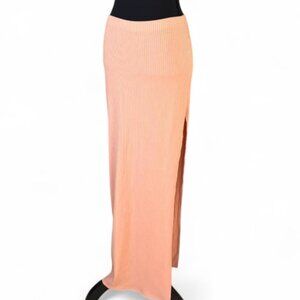 Windsor Light Pink Ribbed Maxi Skirt Size S